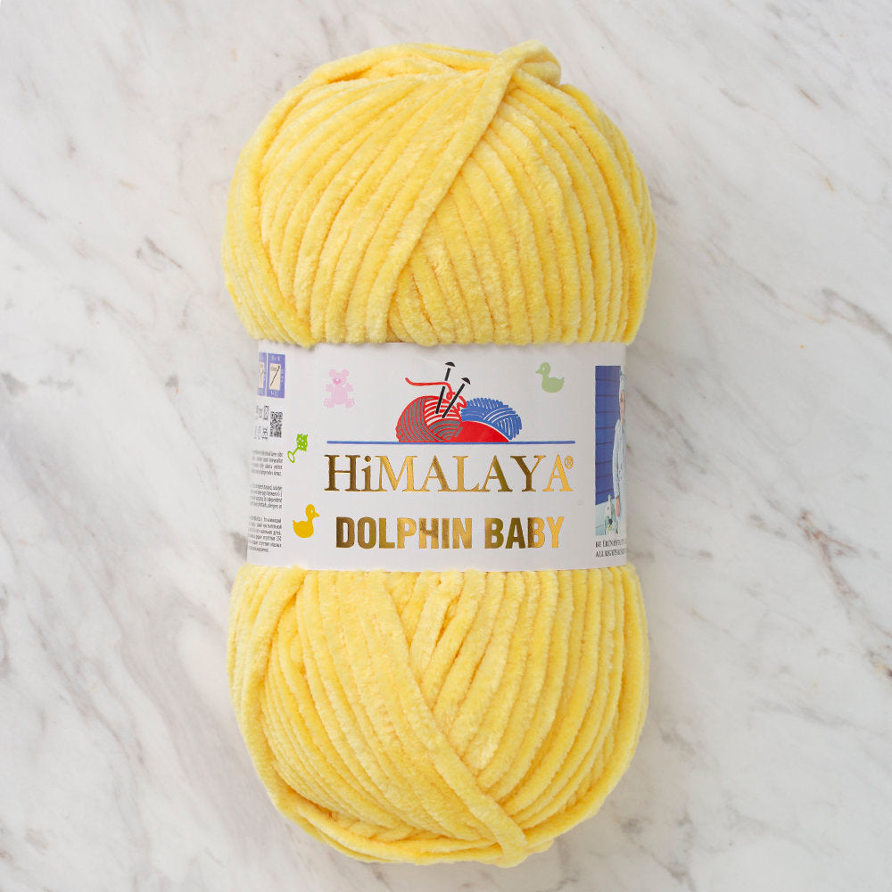 Himalaya Dolphin Baby Sarı Kadife Bebek Yünü - 80313